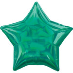 Balon foliowy 45cm Gwiazda holograficzna zielona