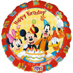 Balon foliowy Happy Birthday  Myszka Miki i przyjaciele