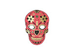 Maska Dia de Los Muertos czerwona