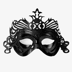 Maska Party z ornamentem czarna