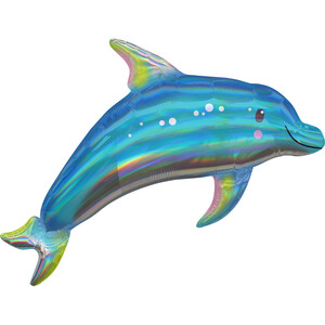 Balon foliowy Delfin holograficzny 73 cm
