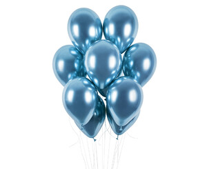 Balon chromowany niebieski