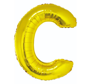 Balon foliowy litera C złoty 85cm