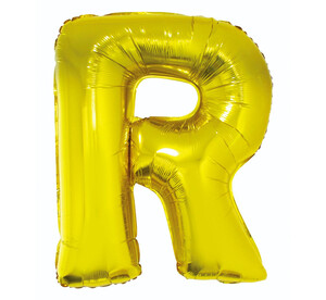 Balon foliowy litera R złoty 85cm