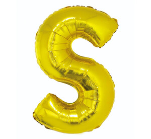 Balon foliowy litera S złoty 85cm