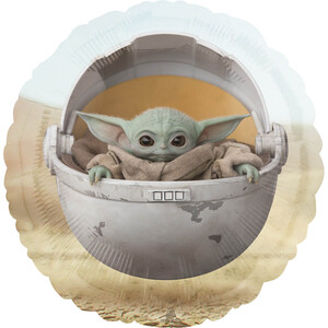 Balon foliowy okrągły Star Wars The Mandalorian Baby Yoda