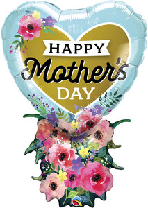 Balon foliowy Bukiet w kształcie serca na Dzień Matki