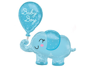 Balon foliowy Słonik Baby Boy niebieski 78 cm
