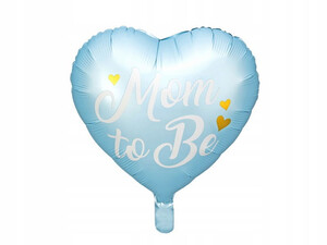 Balon foliowy Mom to Be niebieski 35 cm