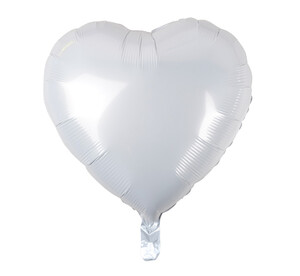 Balon foliowy serce białe 45cm