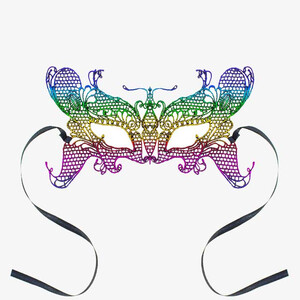 Maska ażurowa Tęczowy Motyl